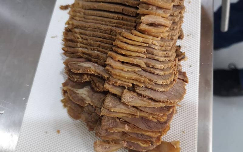 cooked beef pork slicing machine