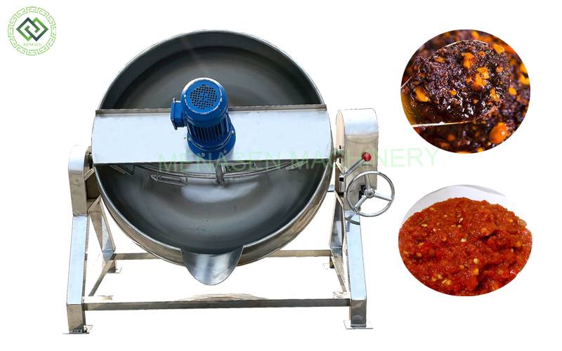 Steam Heating Jacketed Kettle with Agitator