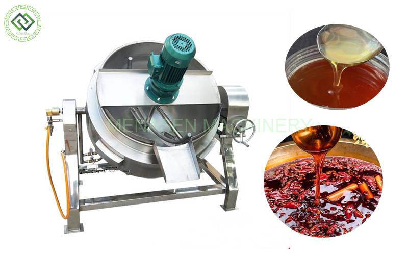 Gas Heating Jacketed Kettle with Agitator