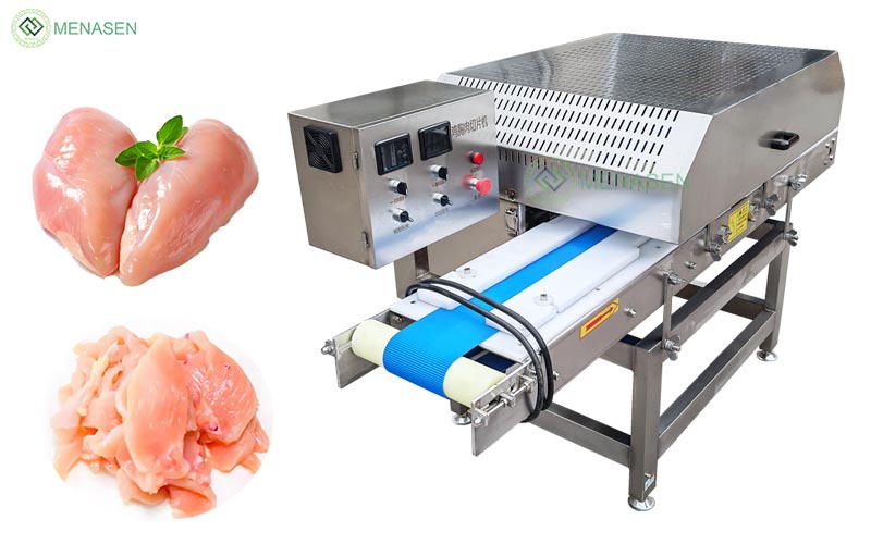 MNS-QPJ100 Industrial Fresh Meat Chicken Breast Fish Slicer Machine