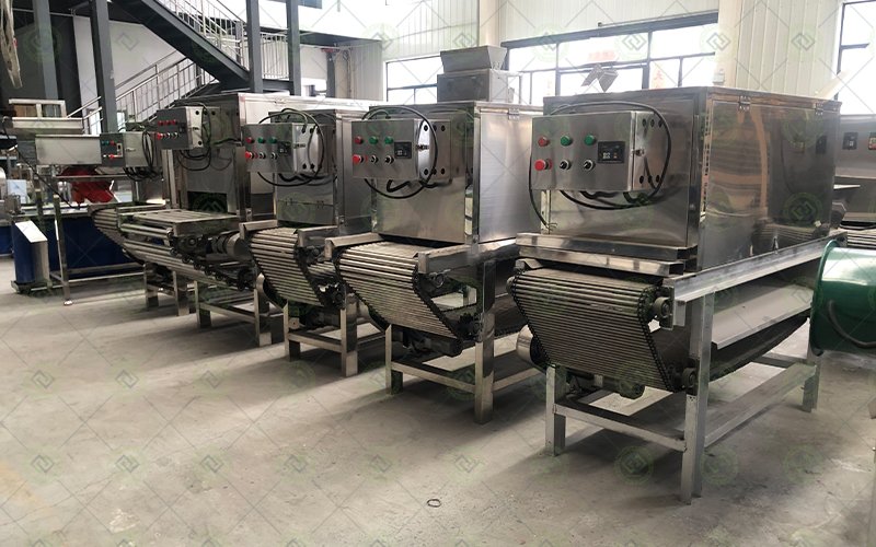 automatic continuous garlic clove peeling production line