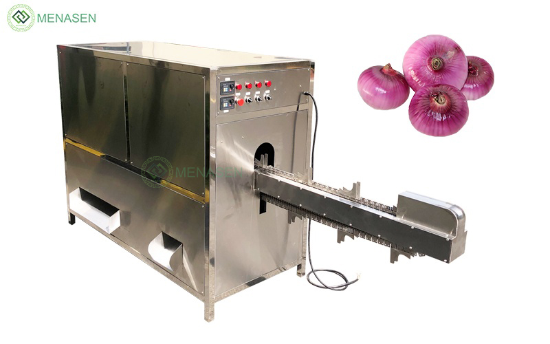 Automatic Onion Stem Cutting Peeling Processing Machine