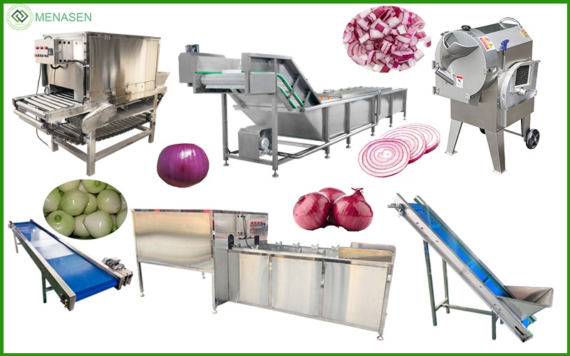 Industrial Automatic Onion Root Cutting Machine and Onion Peeling Processing Production Line