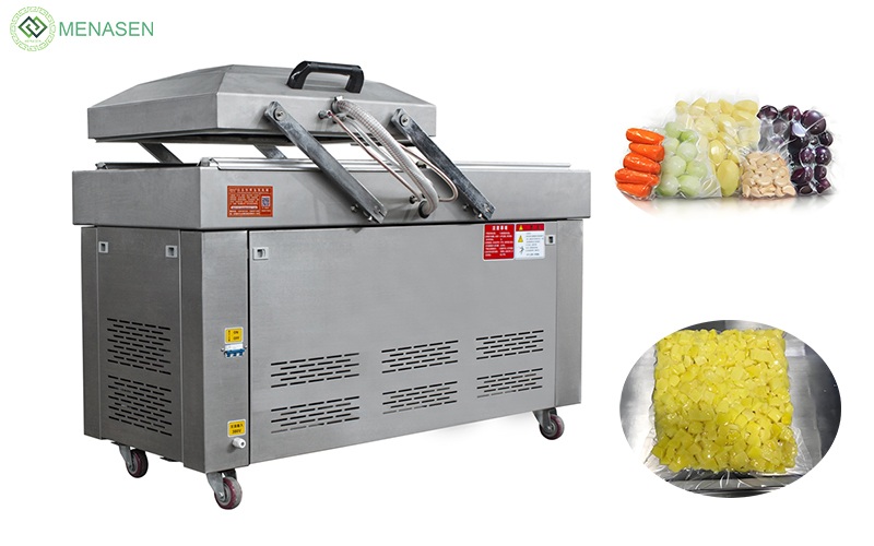 MNS-DZ600 Double Chamber Vacuum Packing Machine for Meat Vegetable Garlic