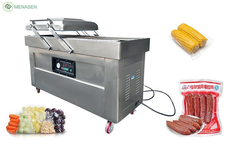 MNS-DZ600 Double Chamber Vacuum Packing Machine for Meat Vegetable Garlic