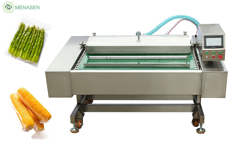 MNS-DZ1000 Food Continuous Belt Type Vacuum Packing Machine