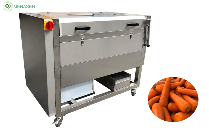 MNS-QP800 MNS-QP1000 Brush Roller Washing Peeling Machine For Potato Carrot